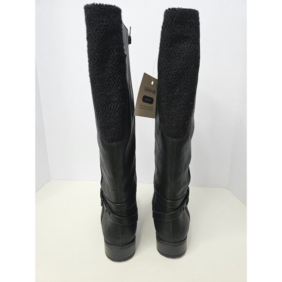 LifeStride Xtrovert Wide Calf Riding Boot Black Size 6.5M NWT AND BOX - Picture 6 of 9